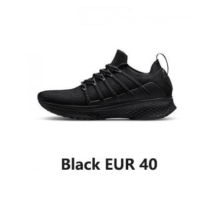 Zapatillas Xiaomi Sneaker 2 Mijia, zapatillas para correr, zapatillas deportivas uni-moulding con absorción de impacto, sistema de bloqueo de espina de pescado, amplificador de tejido elástico para hombres: Black EUR40