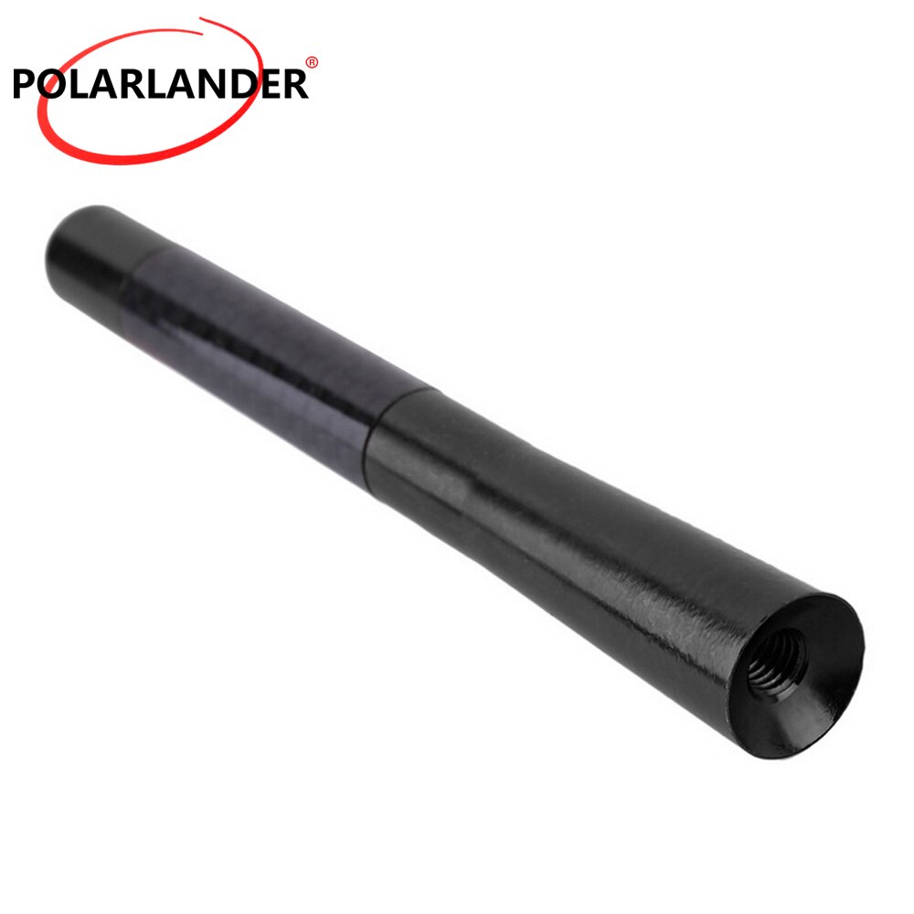 Polarlander Short Carbon Fiber Car Antenna 12CM Screw Aluminum voiture Universal car antenna car radio antenna