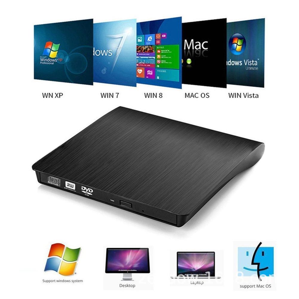 Usb høyhastighets ekstern cd dvd-stasjon 4k 3d blu ray-spiller forfatter bærbar bd / cd / dvd-brennerdriver for mac, vinn 10,8,7, bærbar pc, pc