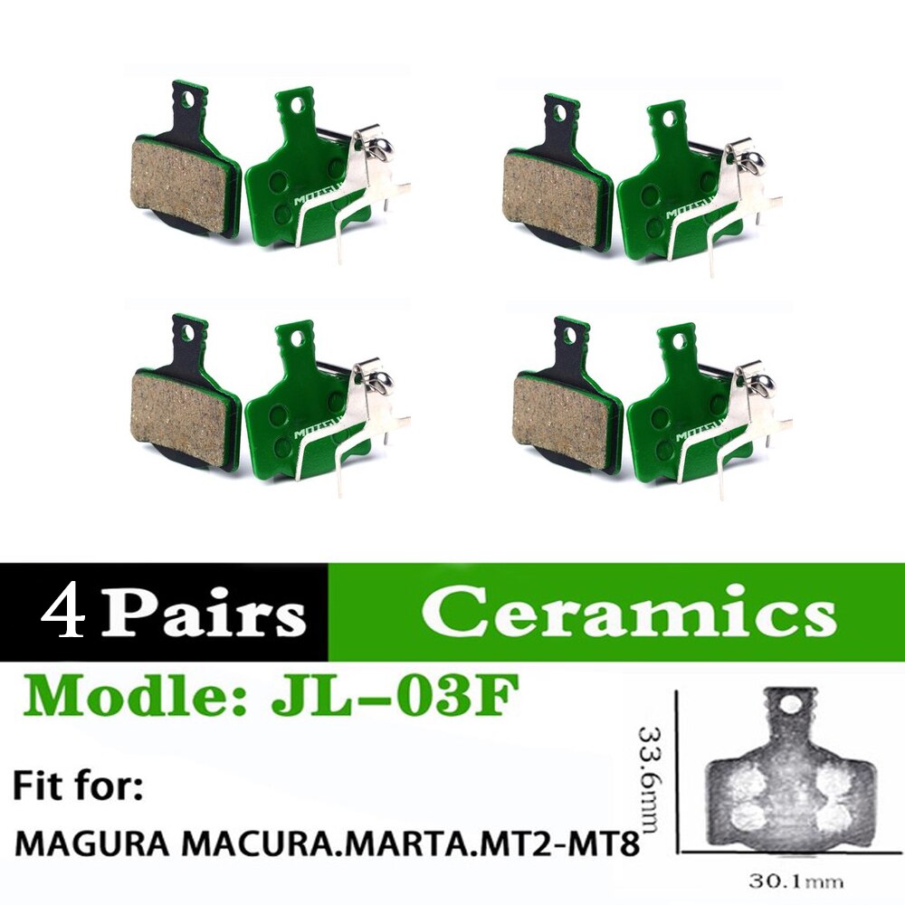 2 Paare Keramik Fahrrad Bremsbeläge MTB fahrrad 2Stck bremsbelag für S Shimano Sram eifrig M315 M355 M365 m395 M445 M447 MT200 M525 M375: 03F 4 Paare Keramik