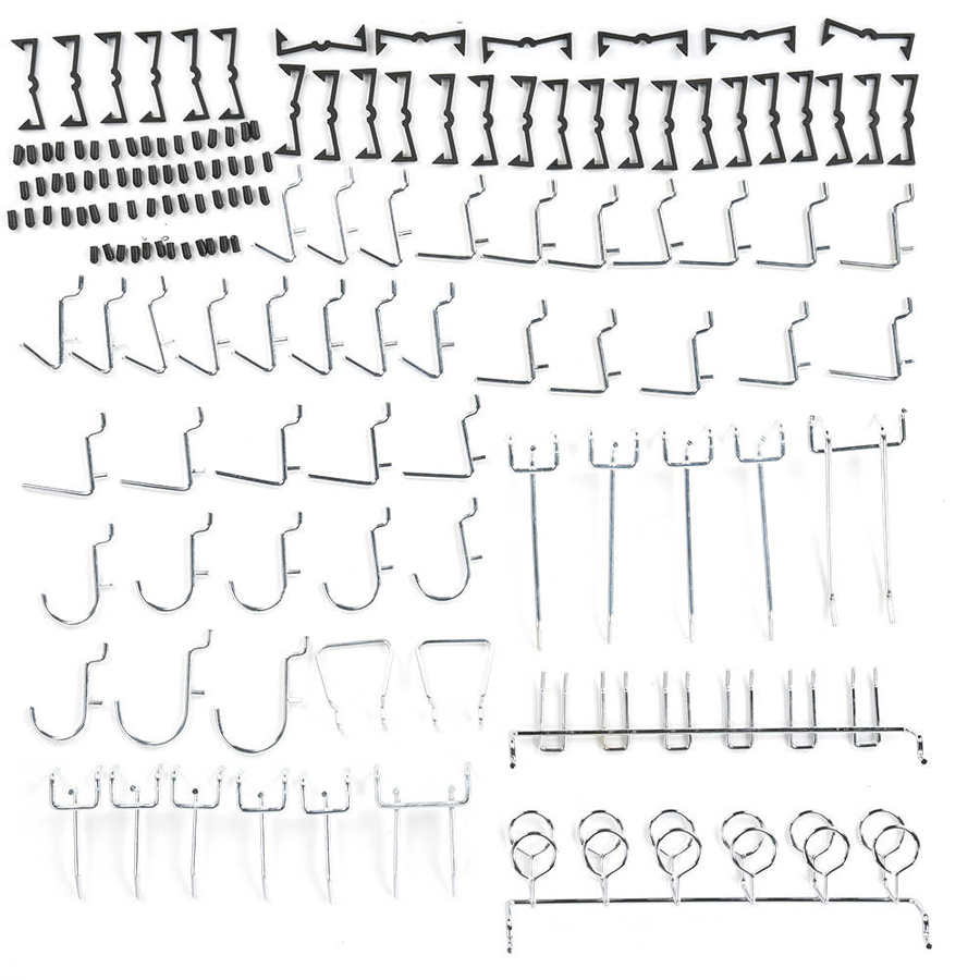 Pegboard Haken 51 Pegboard Haak Assortiment Kit Vernikkeld Opknoping Haak Combinatie Kit Pegboard Accessoire Organizer Kit Voor