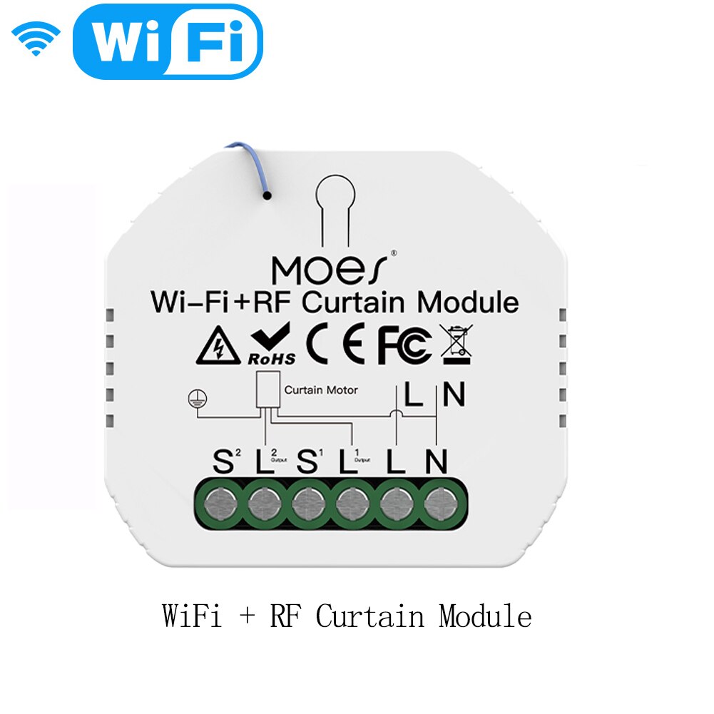 Moes Smart Zigbee Wifi Schakelaar Module Dimmer Gordijn Switch Smart Leven App Afstandsbediening Alexa Google Thuis Voice Controle: WiFi   RF  Curtain