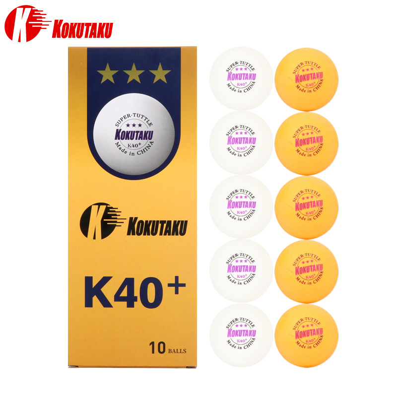 Kokutaku bola de pingue-pongue, de plástico abs 3 estrelas 40 + mm 2.8g, para jogos de ping-pong: 5orange 5white