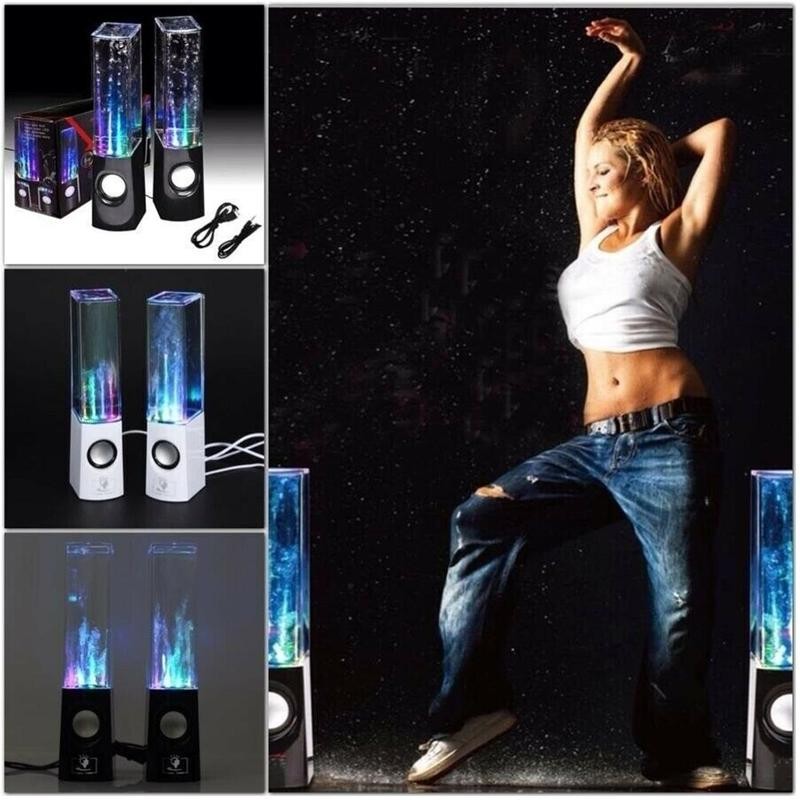 Wired Square Water Dancing Speaker Led Dancing Fountain Show Music Light Laptop Pc Speaker Mp3 Mobile Phone Accessories