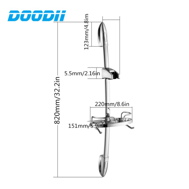 Duschkopf-Verlängerung Mit Rundkopf - Höhenverstellbare Dusche