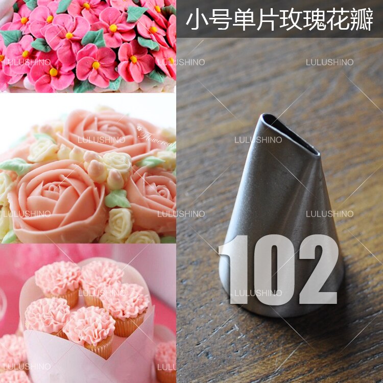 #101 #102 #103 #104 tuberías boquilla para crear Rosa forma de pétalo decoración punta glaseado panadería y repostería herramientas para hornear