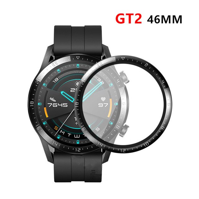 Herdet glass for huawei watch  gt2/2e 46mm/42mm polymer full beskyttelsesfilm huawei watch  gt 2 42/46 mm skjermbeskytter: 2 / 1 stk
