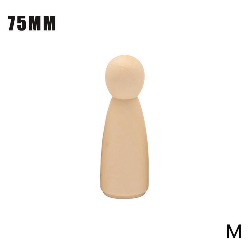 1 Uds. De muñecos de madera sin pintar, muñecos de Madera hechos a mano para hombres y mujeres, figuras artesanales, Graffiti de Color pequeño, juguete de madera W7Q5: M