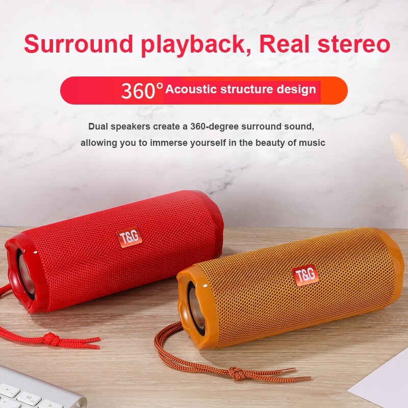 20W TG117 outdoor wireless portable bluetooth speaker, subwoofer waterproof speaker, music center, support USB, TF card caix