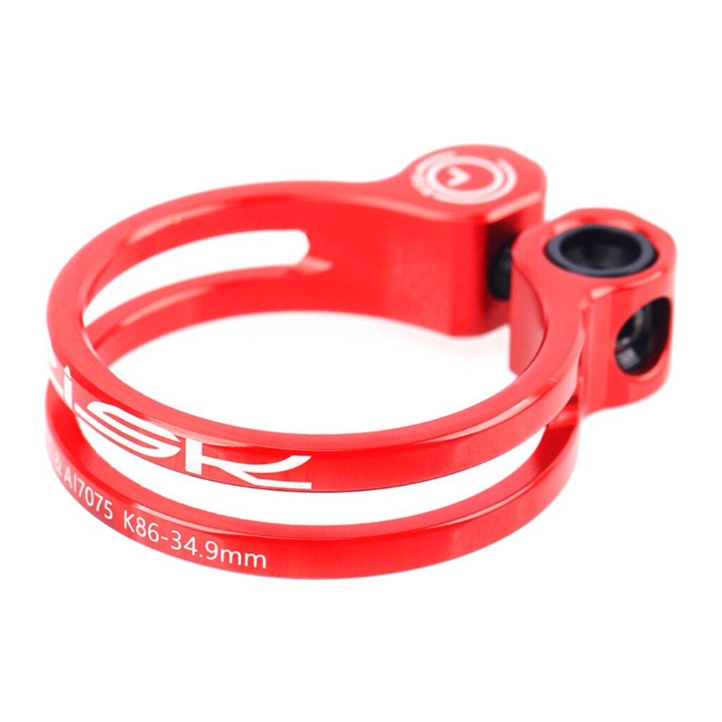 Bike Seat Post Clamp Ultralight Bicycle Seatpost Clip: Red	34.9mm