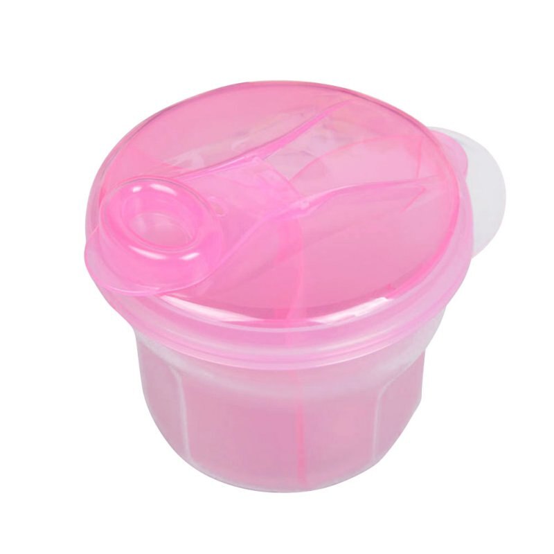 Portable Infant Baby Milk Powder Formula Dispenser Food Container Storage Feeding Box: Pink