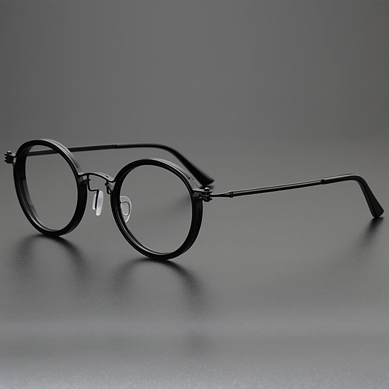Vintage Bril Frame Mannen Vrouw Ronde Titanium Acetaat Optische Brillen Bijziendheid Lezen Recept Brillen
