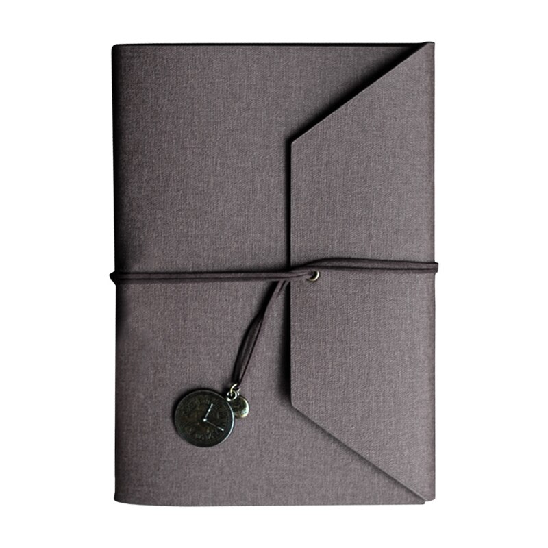 PU Leather Cover Loose-leaf Tri-fold Notebook A5 Travel Handbook for Dairy Travel Office A9LC