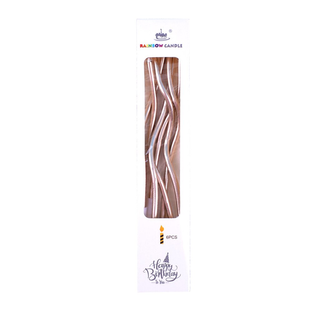 Threaded Birthday Cake Candle Curved Cake Birthday Candles Long Thin Candles For Birthday Wedding Party Decorations Supplies: 03
