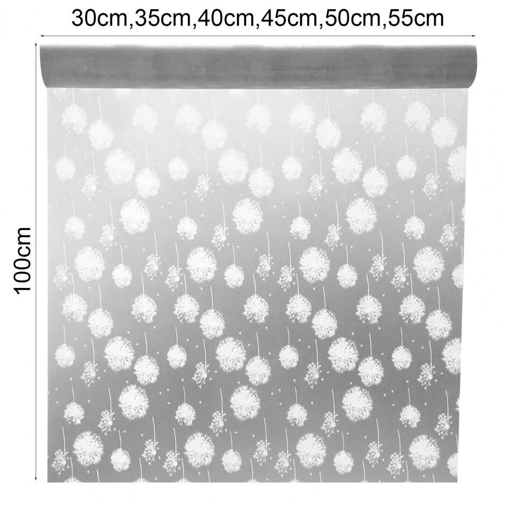 Window Sticker Dandelion Print Self Adhesive Adorable Stained Glass Window Decals for Home