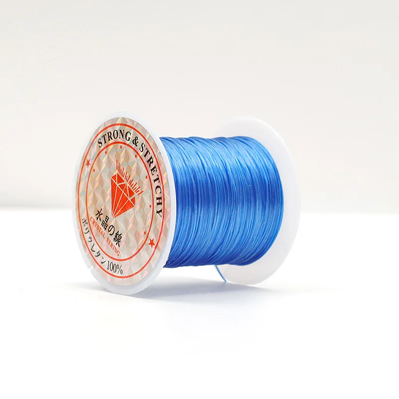 10M/rollo de pulseras de cordón de cuentas de cristal elástico fuerte, línea de goma elástica, cuentas de joyería, collar de hilo, cordones para hacer bricolaje: CHERRY púrpura