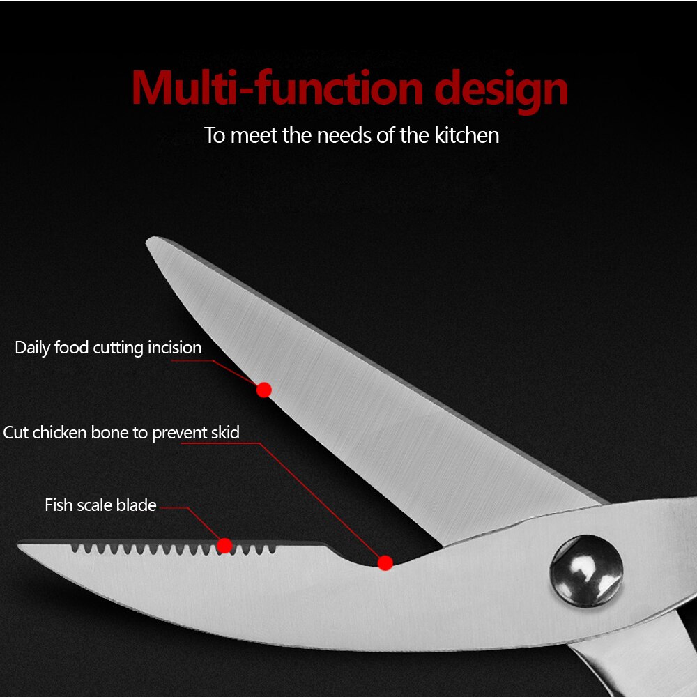 Sowoll Rvs Kip Bot Schaar Veilig Slot Cutter Heavy Duty Gevogelte Schaar Kruiden Turkije Keuken Helper Gereedschap