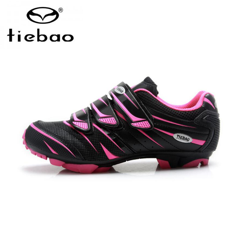 Tiebao Frauen Radfahren Schuhe Sapatilha Ciclismo Mtb SPD Pedale Sneaker Atmungsaktive selbst-Verriegelung Reiten Fahrrad Weibliche Mtb Schuhe