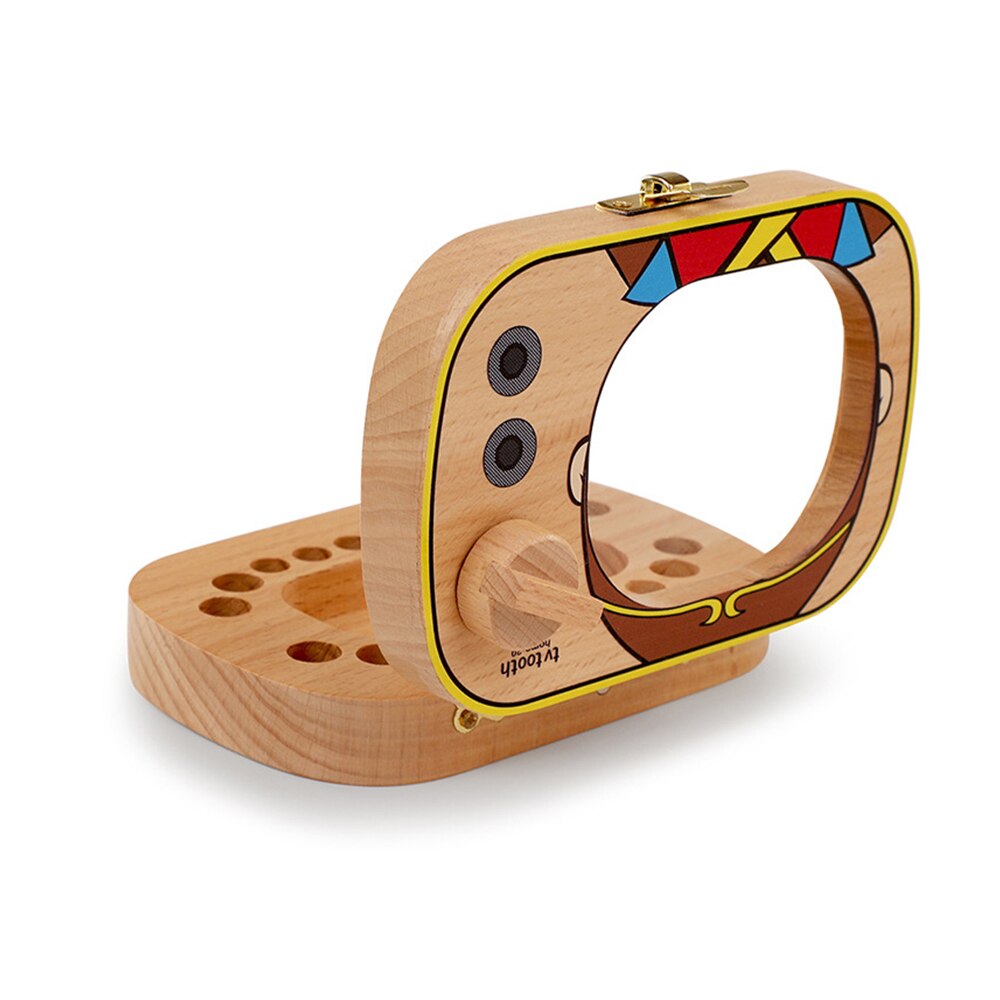 Baby Milk Teeth Box Baby Wood Tooth Box Baby Tooth Organizer Kids Deciduous Storage Collect wooden Box childhood memory