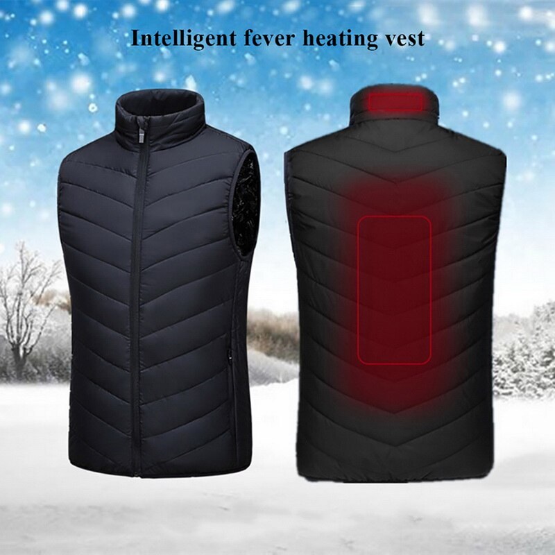 Men Heated vest Smart heating Cotton Vest USB Infrared Electric Heating Vest Women Outdoor Thermal Winter Warm Jacke