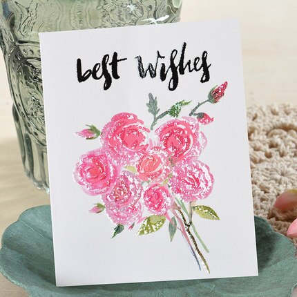 Birthday greetings card mini valentine's day message thank you small CARDS Pink girls CARDS flowers lipstick flamingos: style 13