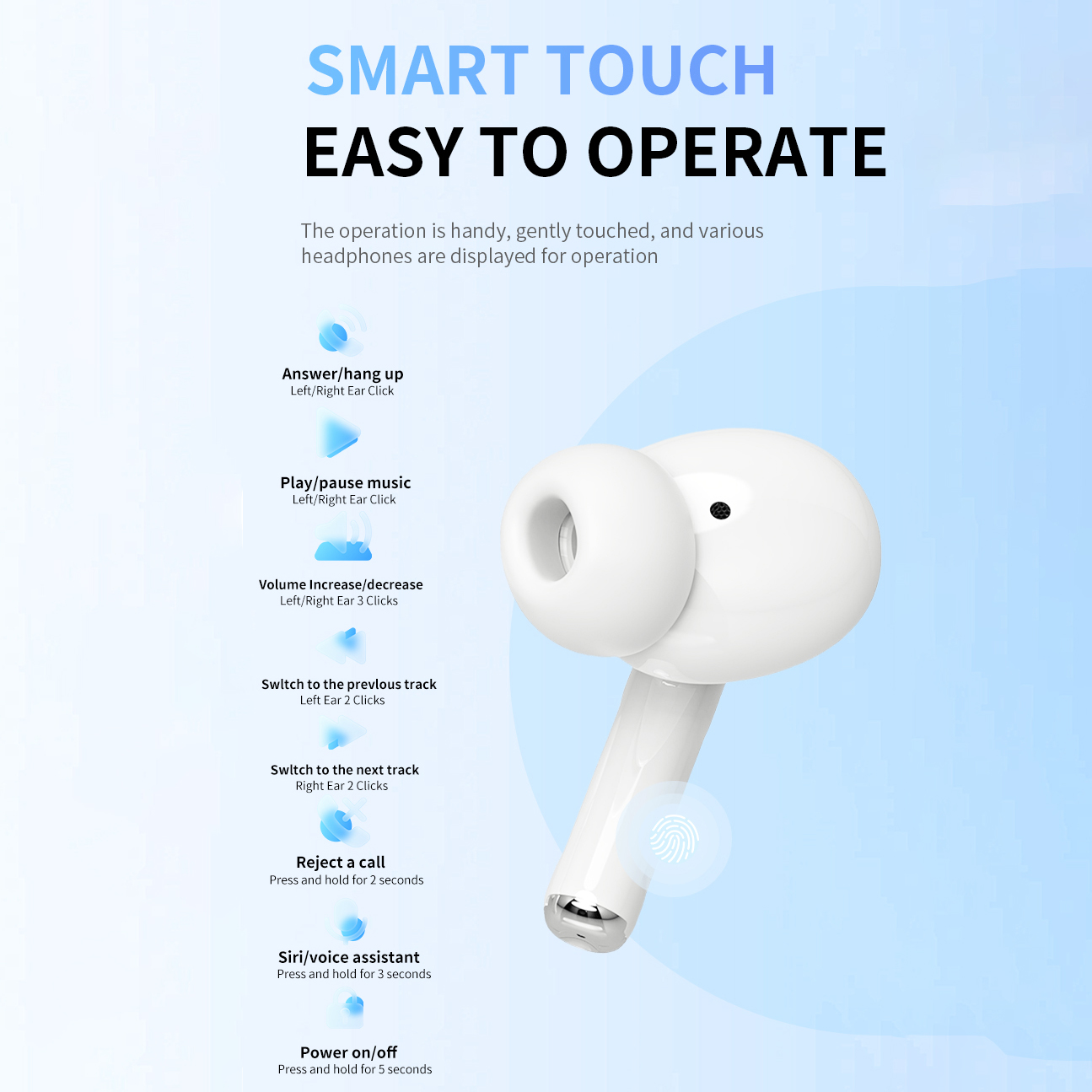 Novos fones de ouvido Bluetooth Airs Pro TWS, baixa latência, som Hi-Fi, cancelamento de ruído, ajuste ergonômico, ideal para música e jogos