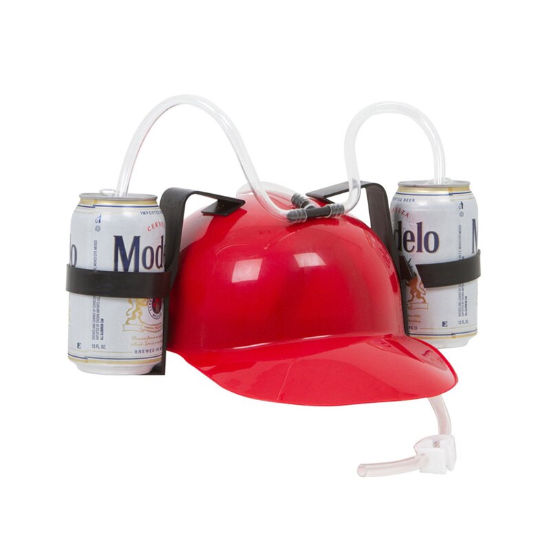 Drikker hat sjovt legetøj hjelm drikker øl til doven person fri dine hænder cap lbshipping
