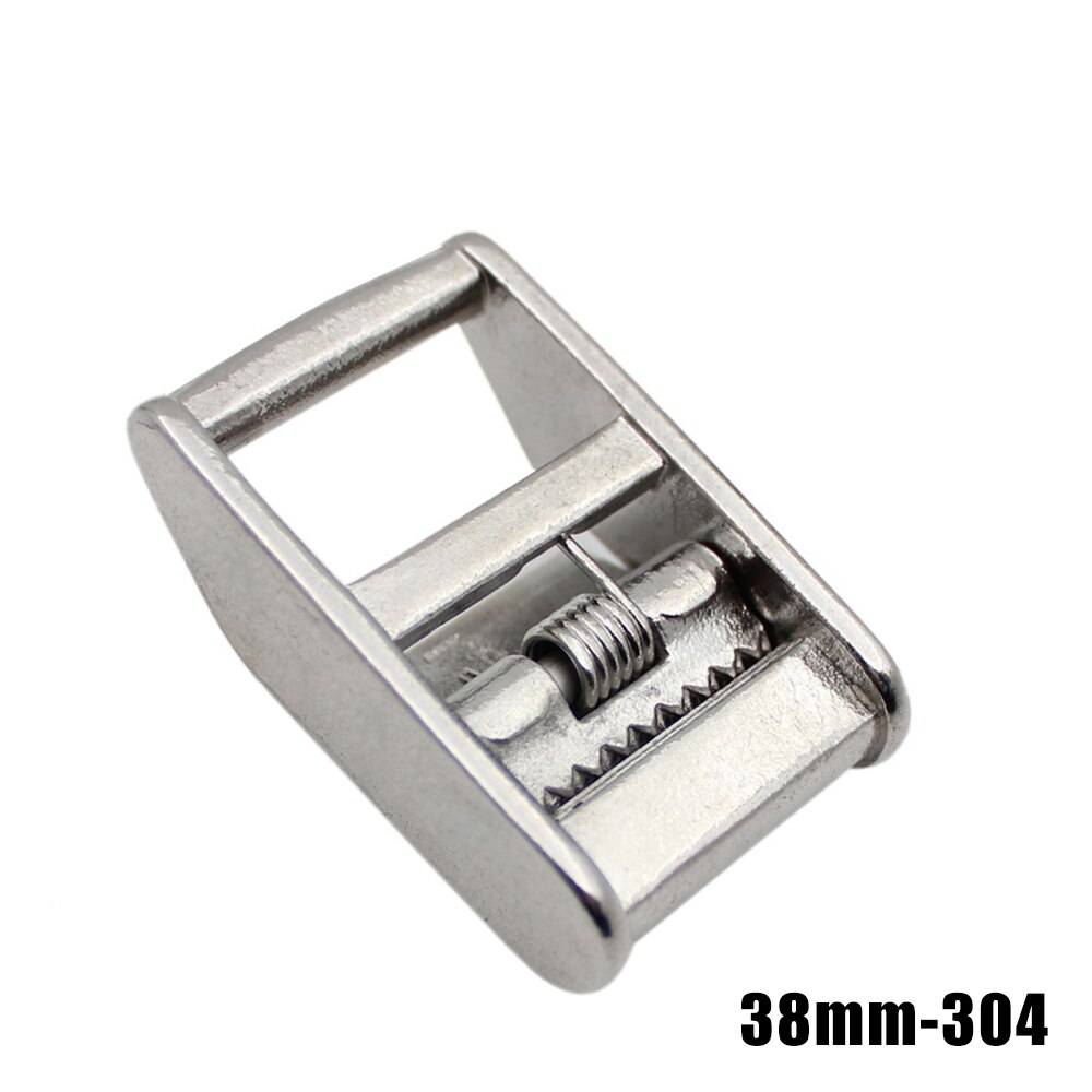 Webbing Tensioner Stainless Steel Cam Flap Buckles Press Cam Buckles Tie Down Buckle for 25mm/38mm Webbing Strap --M25: 38mm 304