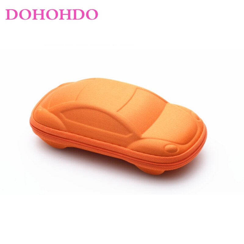 DOHOHDO 2022 Flexible Kids Eyeglasses Frame Glasses For Child Boys Girls Degree Myopia Optical Frames With Lanyard Square: Orange case
