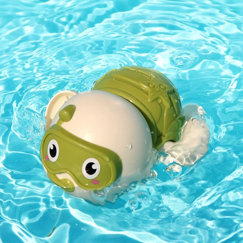 Baby Bath Toys for Kids Shower Beach Bathing Swimming Pool Juguetes for Wind-up Duck Whale Toys for Playing Water Game: GreenTurtle