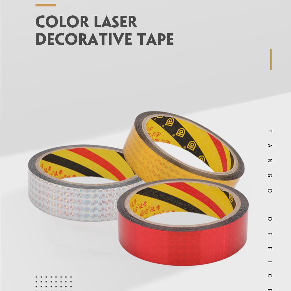 6 Kleur Veiligheid Decoratieve Tape Multifunctionele Markering Tape Waarschuwing Tape Briefpapier Decoratie Kantoor Plakband Bescherming
