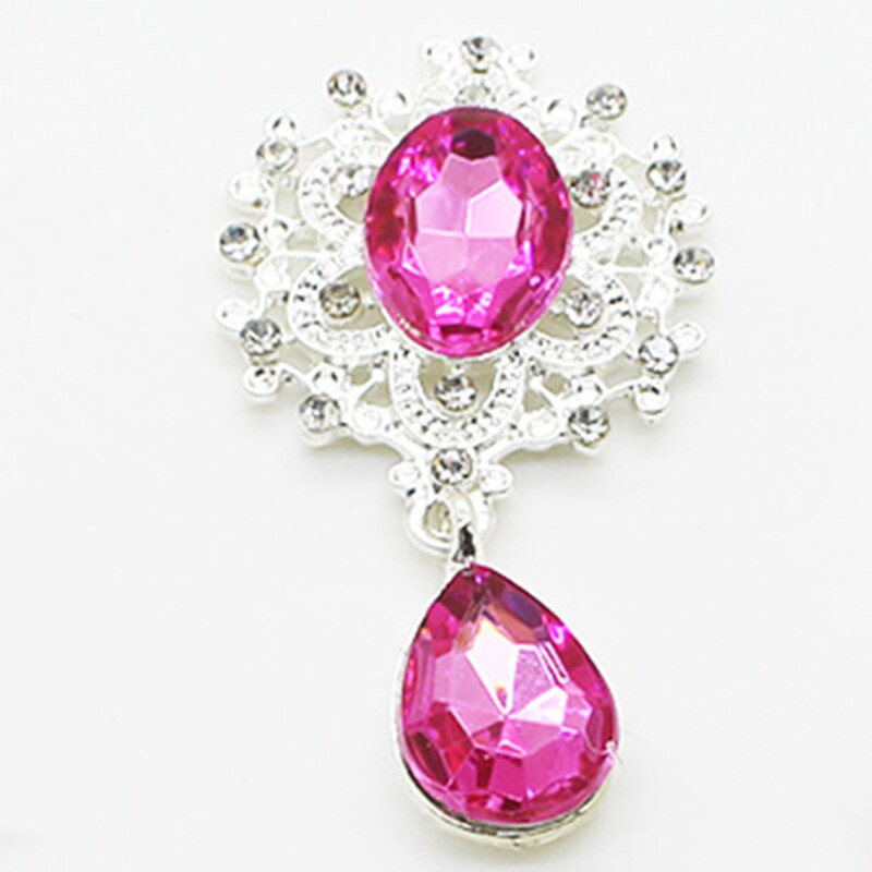 45*25mm Acrylic Rhinestone Brooch 10pcs/Set of Crystal Jewelry Gorgeous Wedding Decoration: 15