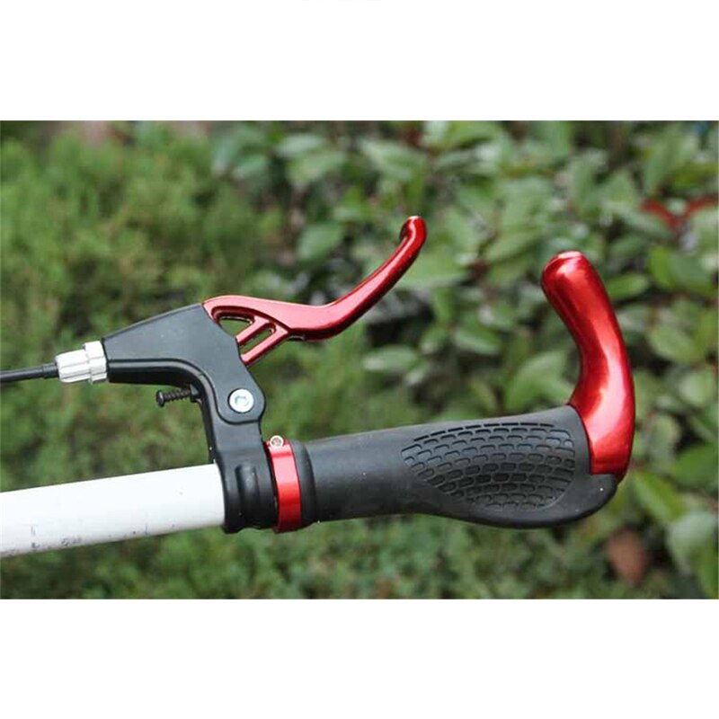 Freios de bicicleta 22mm diâmetro guiador alavanca do freio da bicicleta mountain bike liga alumínio alavanca do freio vermelho acessórios da bicicleta dobrável