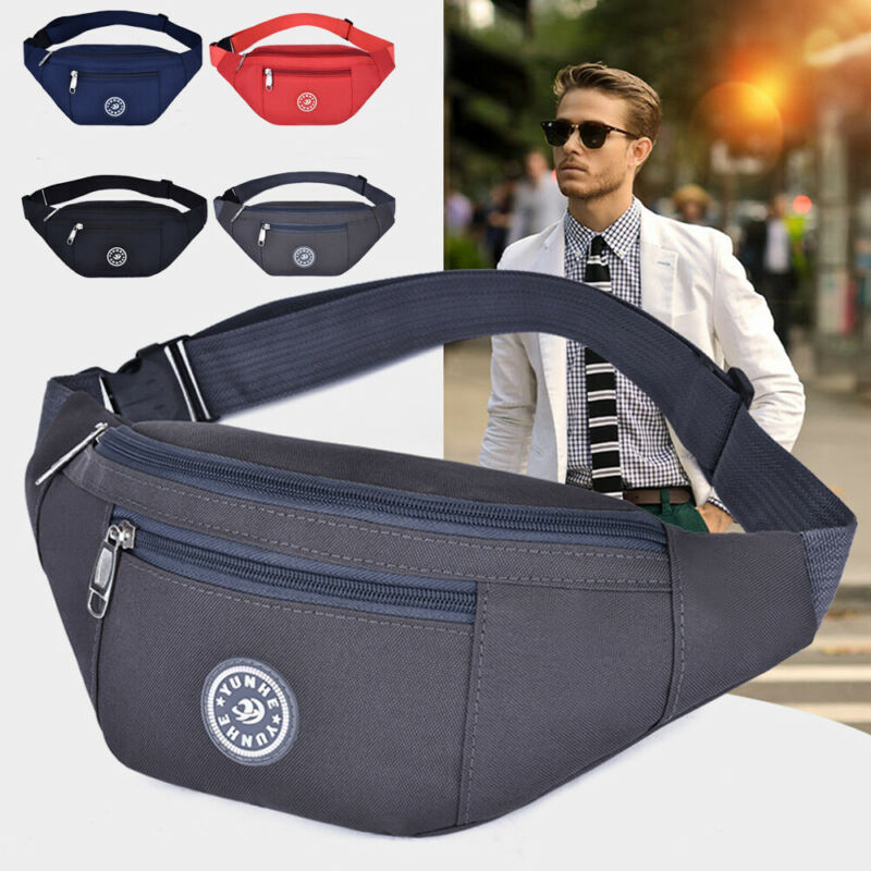 Brystveske nylon midjeveske kvinner belteveske menn fanny pakke fargerik bumbag reiseveske telefonpose lomme hofteveske