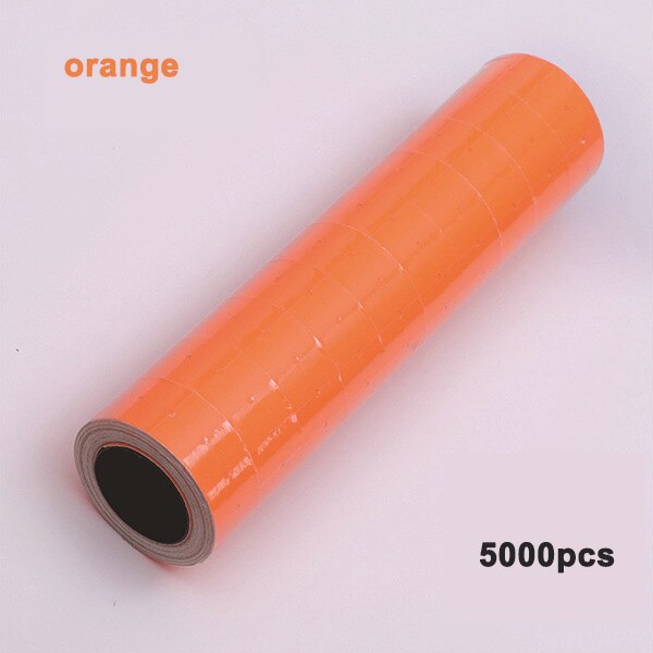 10 Rolls (6000Labels) wit Zelfklevend Prijs Label Label Sticker Kantoorbenodigdheden Enkele Rij Supermarkt Prijs Papieren Etiketten: orange