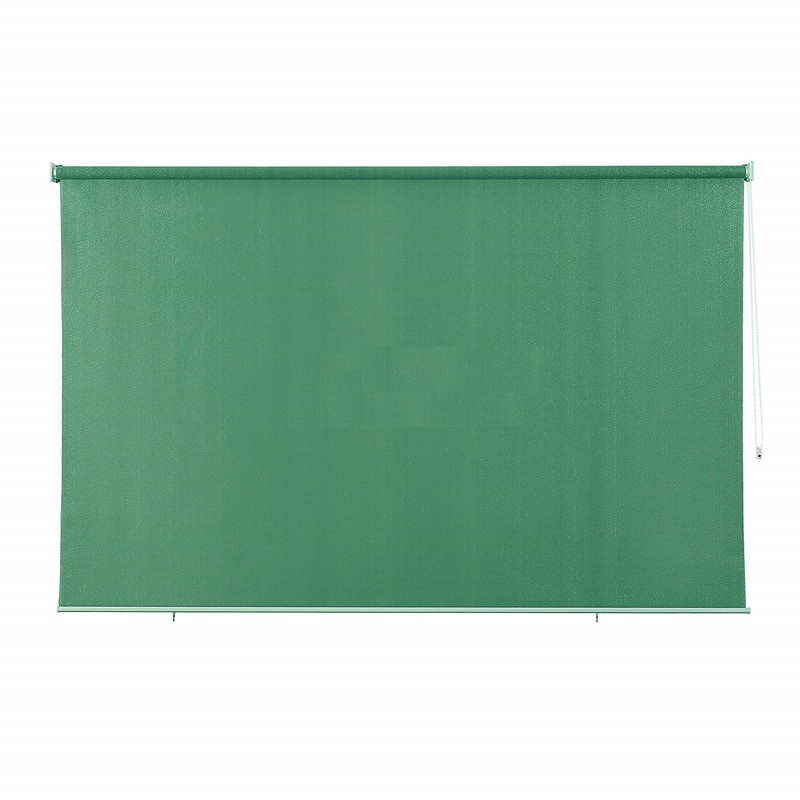Balcony Window Sunscreen Net Windproof Rainproof Roller Blinds Privacy Shade Curtain Anti-UV Sun Shade Net Mulity Colour: Dark Green 1X1.8M