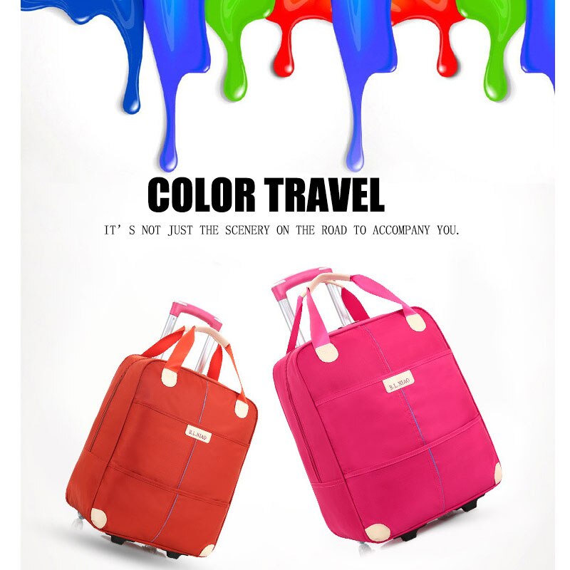 Waterproof Trolley Case 20" Portable Business Boarding Travel Bag Traveling Luggage Bags with Wheels Suitcases Rolling Luggage