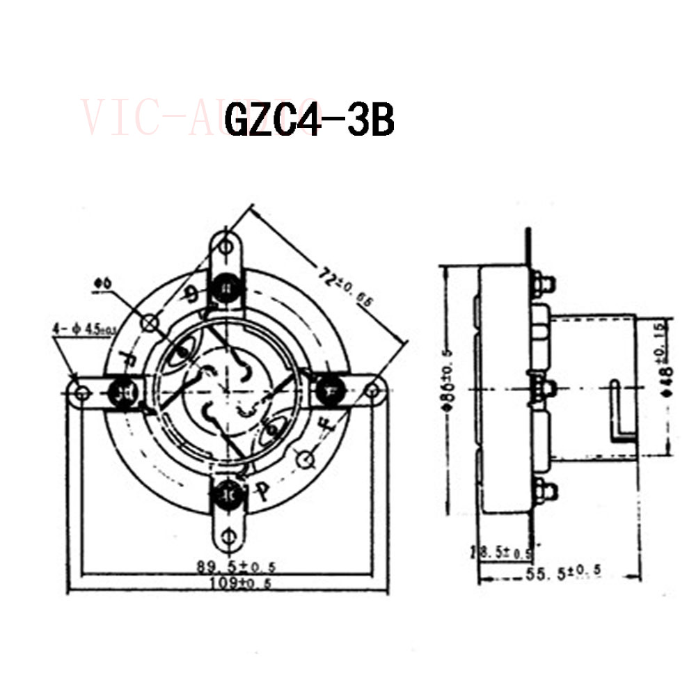 DIY Amplifier 1Piece 4Pins Electronic Tube Socket For 845 805 211 FU-5 Vacuum Tube Socket Audio Amplifier HIFI DIY
