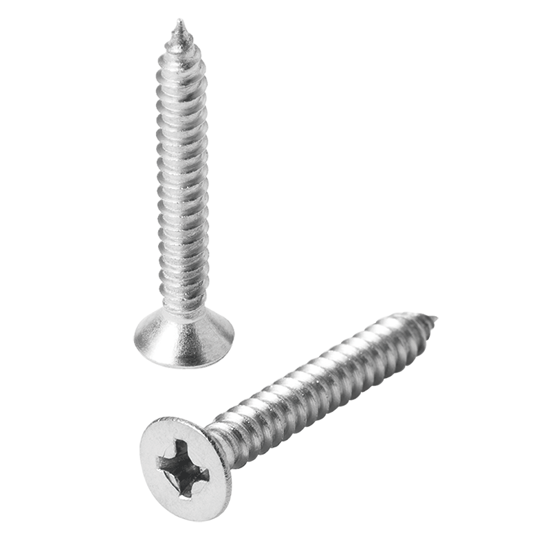 M6 304 Stainless Steel Cross Recessed Countersunk Self Tapping Screw 6mmx12 14 30 35 75 80 90 100mm Extend Countersunk Screws