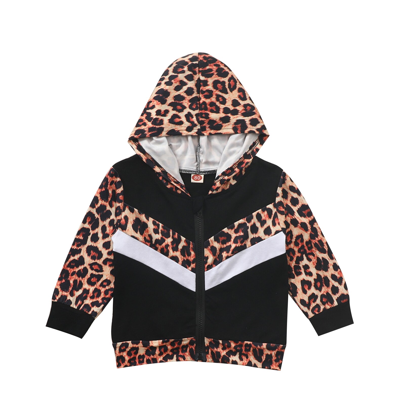 Kids Kapmantel, Fall Top, V-hals Rits Outdoor Meisje Elastische Blouse Patchwork Warme Winter Hoed: 2 / 12m