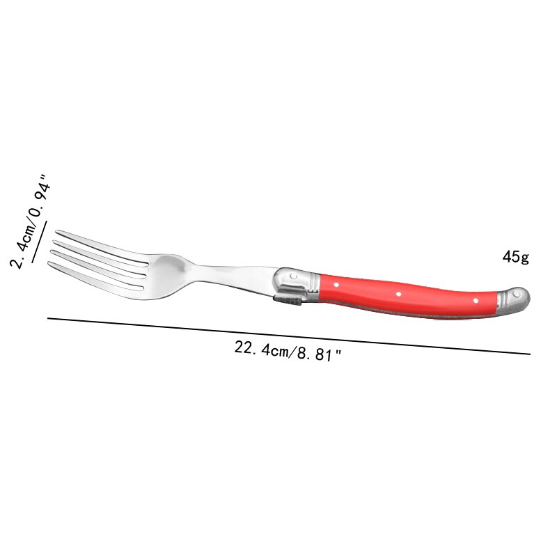 Laguiole-Juego de tenedores para carne de arcoíris, cubiertos de colores vivos, mesa, Bar de acero inoxidable, vajilla, restaurante, kit de casa, 6 uds.