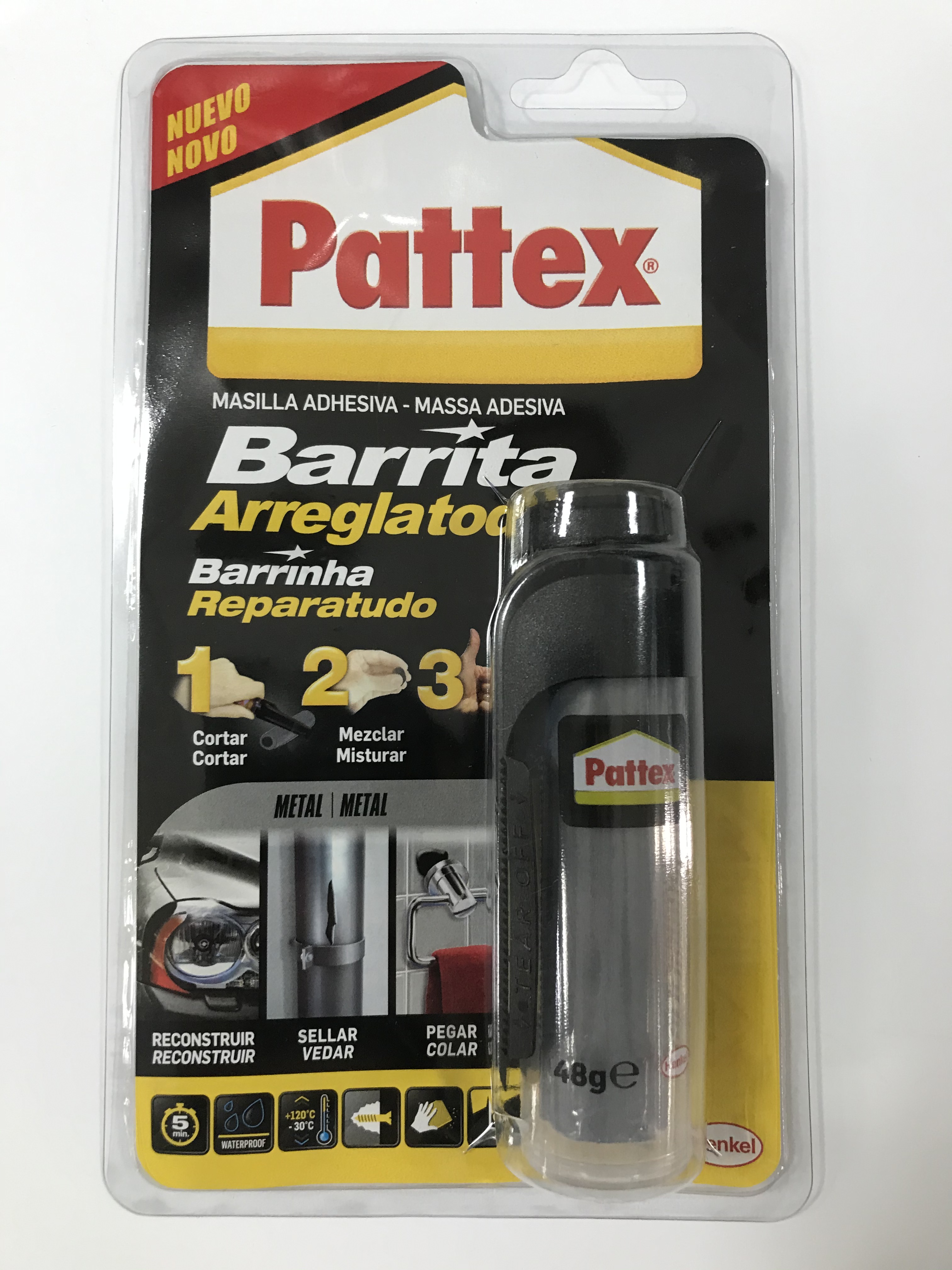 Masilla adhesiva Pattex barrita areglatodo metal