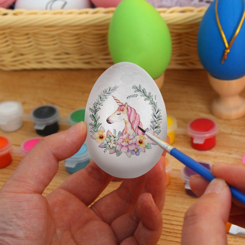 50PCS 6cm Natural White Eggs DIY Easter Egg Craft Balls Decoration