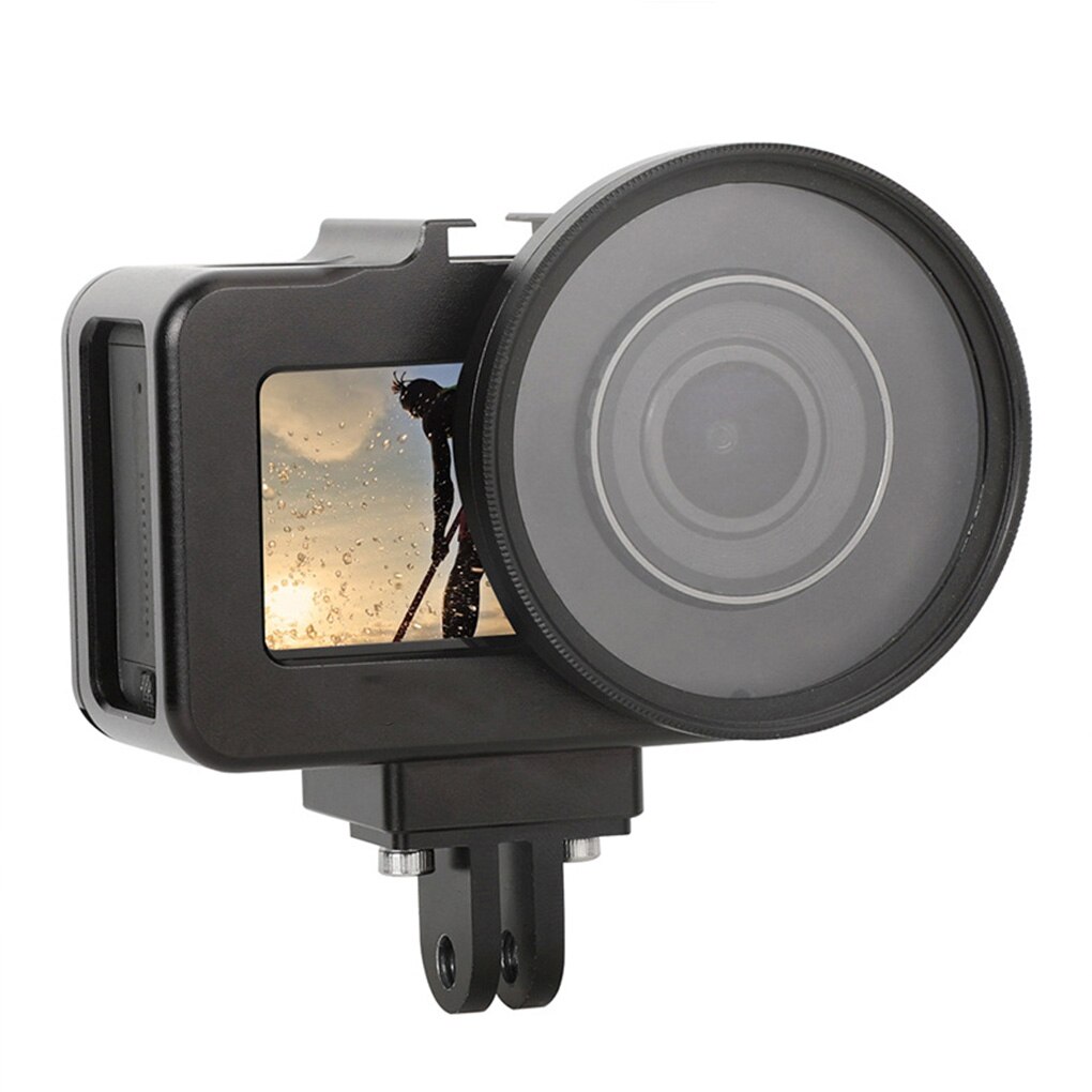 Replacement for DJI Osmo Action Housing CNC Aluminum Alloy Protective Cage Cover 52mm UV Lens