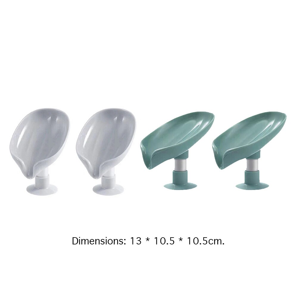 Boîte à savon en forme de feuille, 2 pièces, porte-savon de salle de bain, de toilette, de douche, plateau de rangement pour éponge