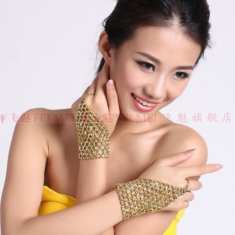 2 pièces bracelet élastique danse du ventre/doigt moyen chaîne anneau accessoires danse du ventre