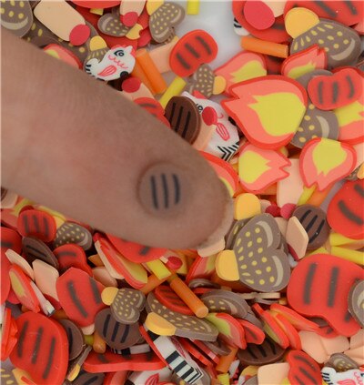 Plastilina de colores para niños, arcilla polimérica educativa de 20 g/lote con mezcla de aspersores, para la fabricación de artesanías: 10mm beef