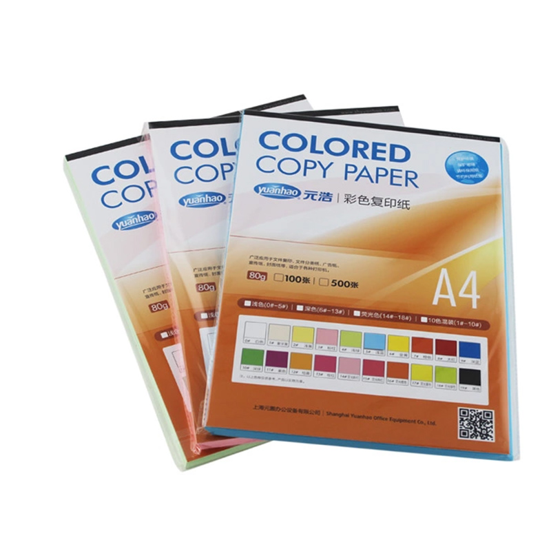 Copy printing color paper A4 100 sheets 80G Multicolors Handmade DIY paper Office School Supplies