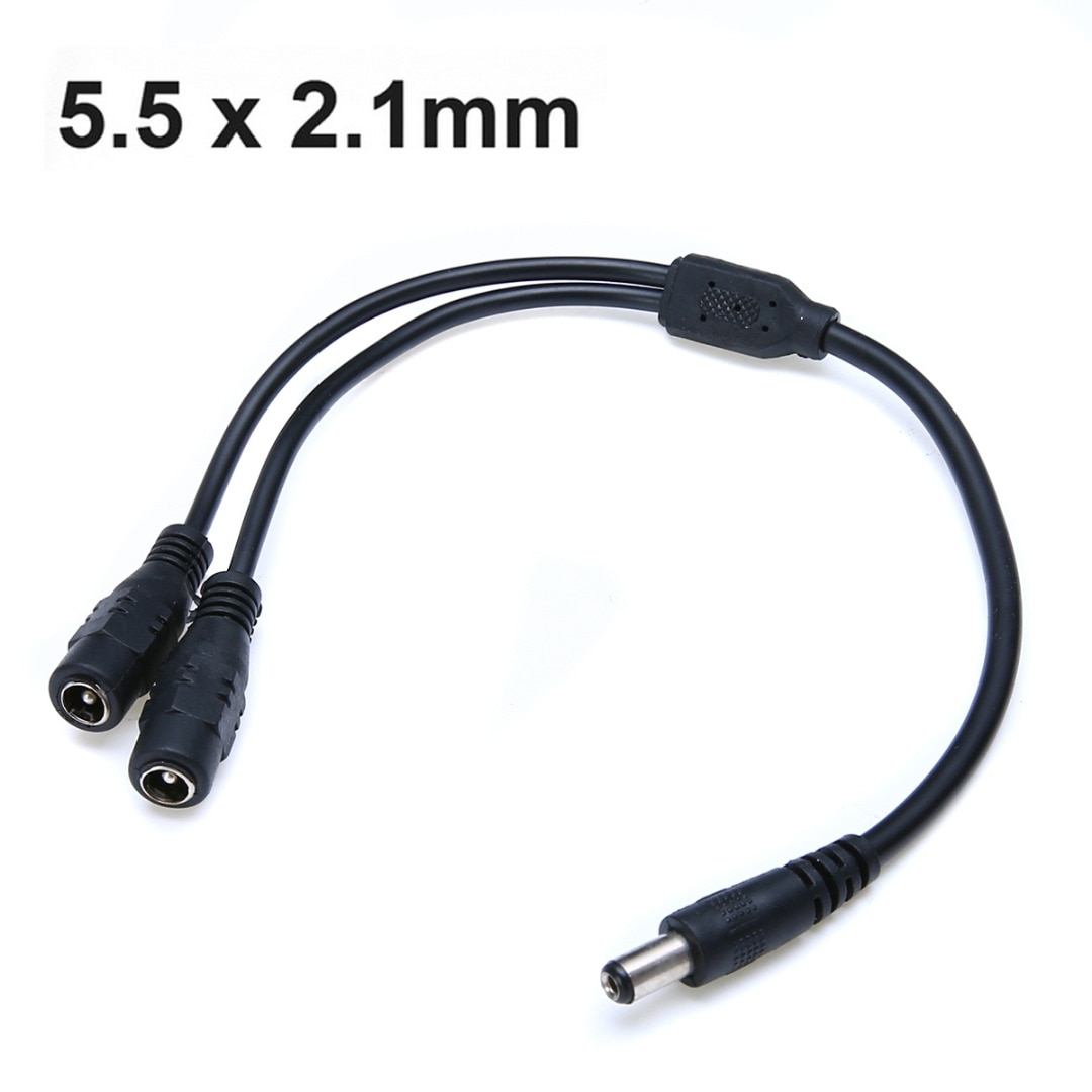 1pc 29cm likströmskabel 1 hankontakt to 2 kvinnliga jack kabel splitter adapter 5.5 x 2.1mm mayitr