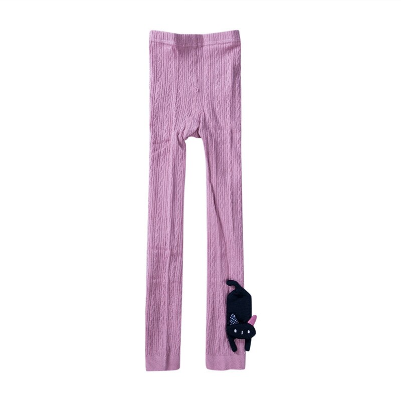 Søde tegneserie børn pige baby stramme bukser småbørn stretch varme leggings bukser 1-8y: D / M